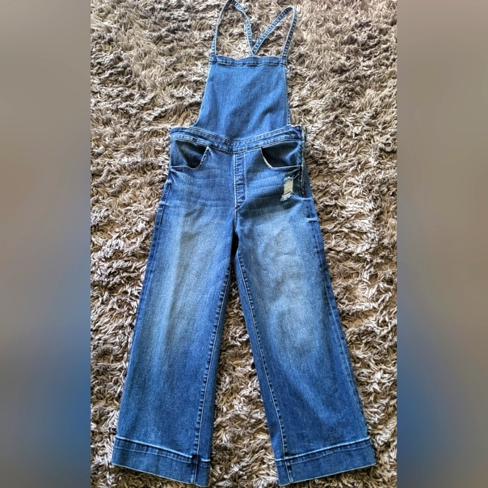 McGuire Huffine Culotte Overalls Blue Denim, Size 28
